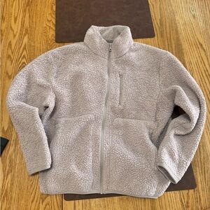 Girlfriend Collective Light Pink Fleece Sweater - Medium